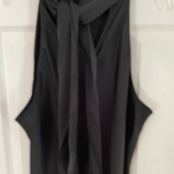 Black Banana Republic dress with turtleneck and tie that flows down the back - Picture 4 of 8